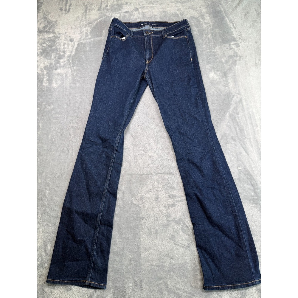 Old Navy Wow Bootcut Jeans Womens 8 Tall Blue Denim Mid Rise Stretch 30x34